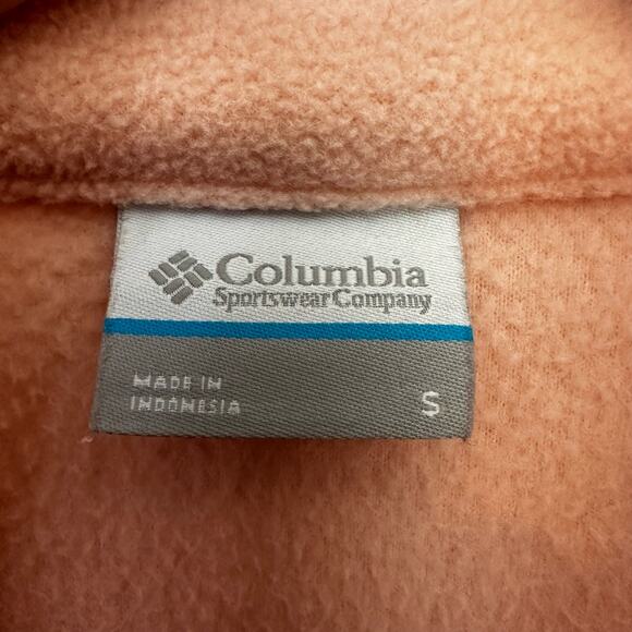 Columbia Fleece Jacket Women's Small Pink Full Zip Mock Neck Pockets Interchange - Picture 2 of 7